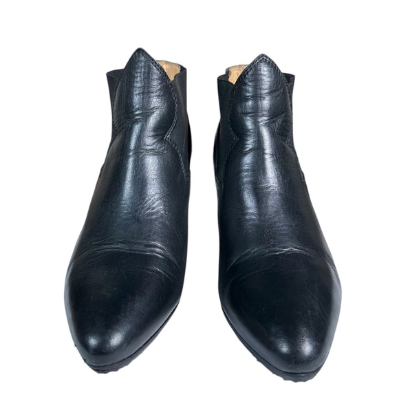ACNE STUDIOS Alma Western Inspired Leather Ankle Booties in black - Picture 7 of 12